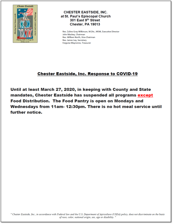 CEI Response to COVID 19